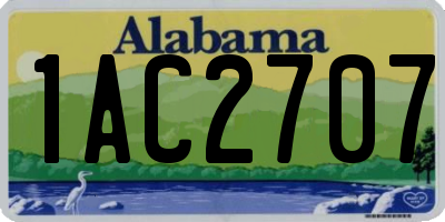 AL license plate 1AC2707