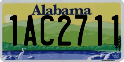 AL license plate 1AC2711