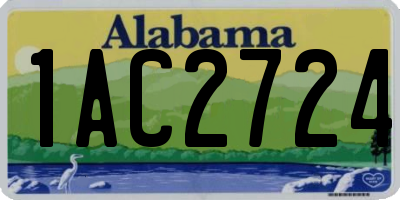 AL license plate 1AC2724