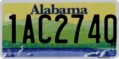 AL license plate 1AC2740