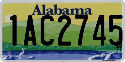 AL license plate 1AC2745