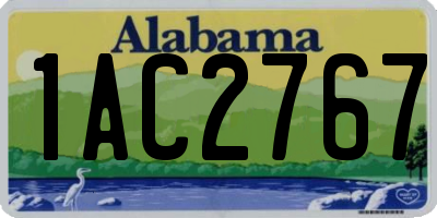 AL license plate 1AC2767