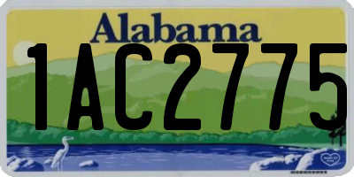 AL license plate 1AC2775