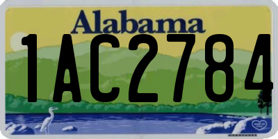 AL license plate 1AC2784