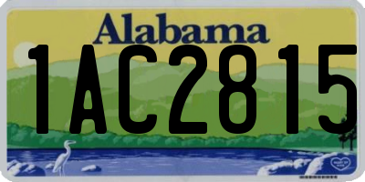 AL license plate 1AC2815