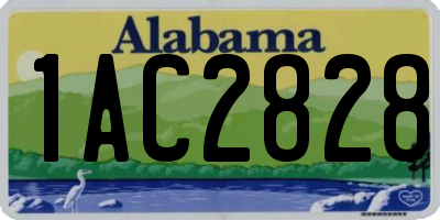 AL license plate 1AC2828