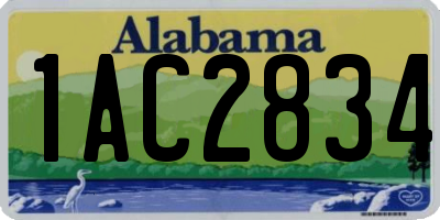 AL license plate 1AC2834