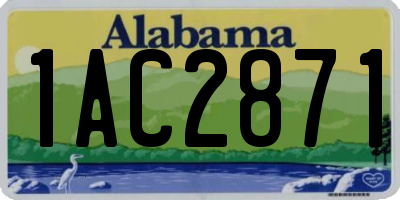 AL license plate 1AC2871