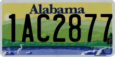 AL license plate 1AC2877