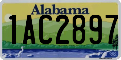 AL license plate 1AC2897