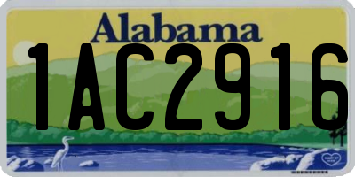 AL license plate 1AC2916