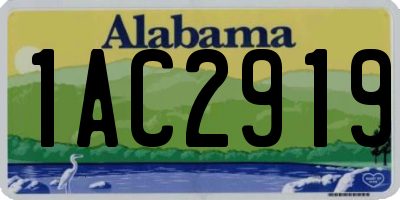 AL license plate 1AC2919