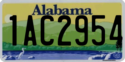 AL license plate 1AC2954