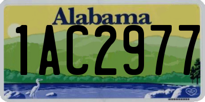 AL license plate 1AC2977