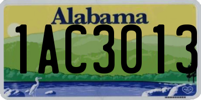 AL license plate 1AC3013