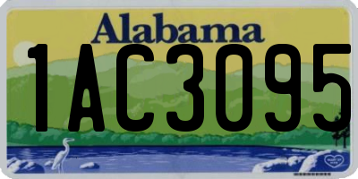 AL license plate 1AC3095