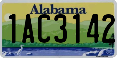 AL license plate 1AC3142