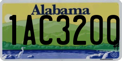 AL license plate 1AC3200