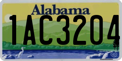 AL license plate 1AC3204
