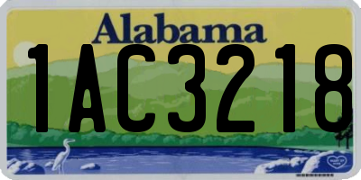 AL license plate 1AC3218