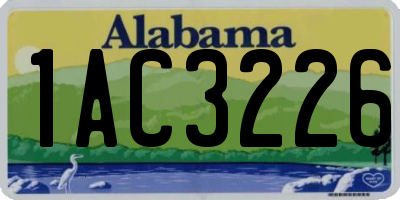 AL license plate 1AC3226