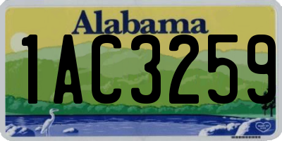 AL license plate 1AC3259