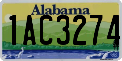 AL license plate 1AC3274