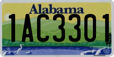 AL license plate 1AC3301