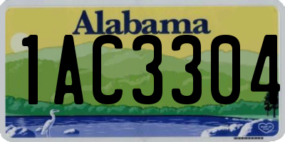 AL license plate 1AC3304
