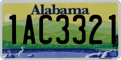 AL license plate 1AC3321