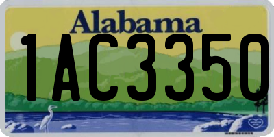 AL license plate 1AC3350