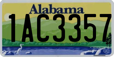 AL license plate 1AC3357