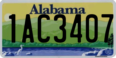 AL license plate 1AC3407