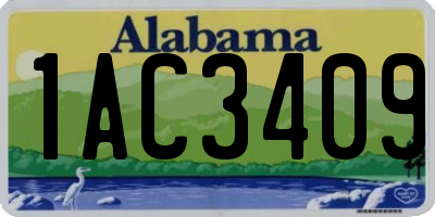 AL license plate 1AC3409
