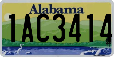 AL license plate 1AC3414