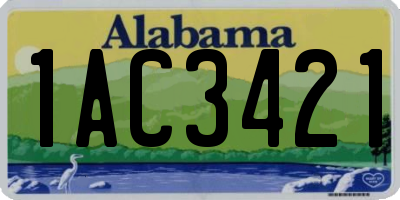 AL license plate 1AC3421