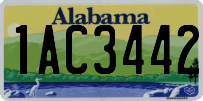 AL license plate 1AC3442