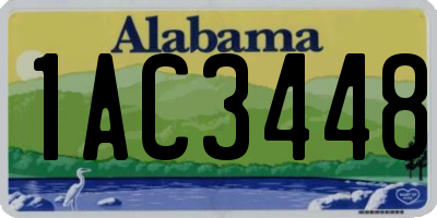 AL license plate 1AC3448