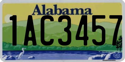 AL license plate 1AC3457