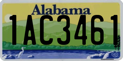 AL license plate 1AC3461