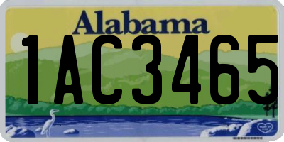 AL license plate 1AC3465