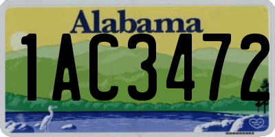 AL license plate 1AC3472
