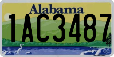 AL license plate 1AC3487