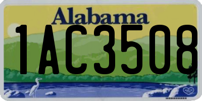 AL license plate 1AC3508