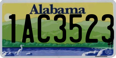 AL license plate 1AC3523