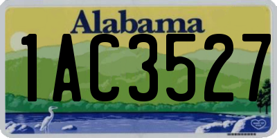AL license plate 1AC3527