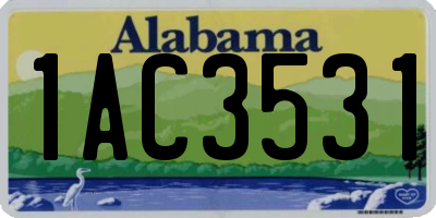 AL license plate 1AC3531