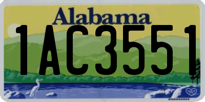 AL license plate 1AC3551