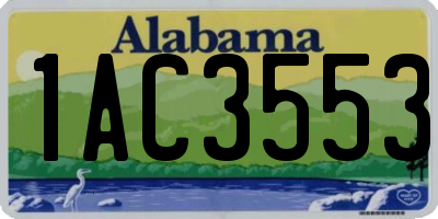 AL license plate 1AC3553