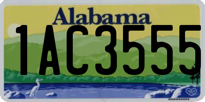 AL license plate 1AC3555
